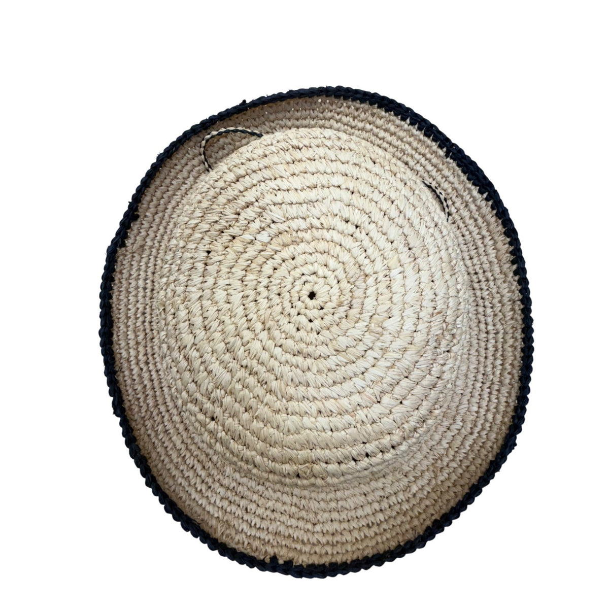 The Scala Collection Womens Natural Fiber Straw Hat Black Trim One Size