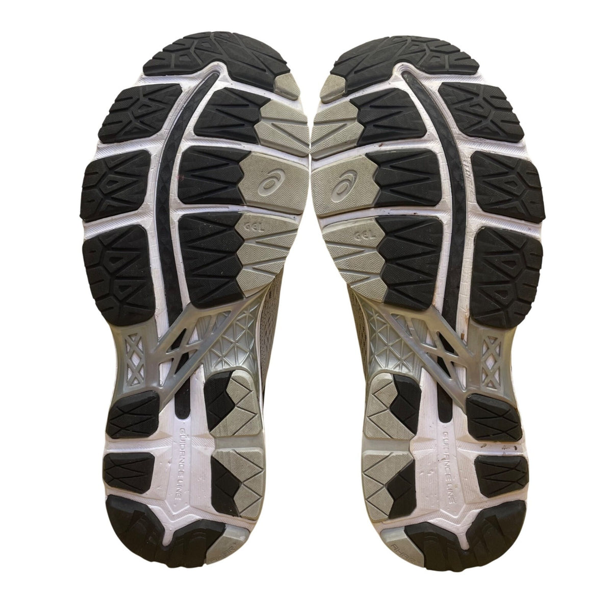 Asics Men’s Silver & Black Mesh Dynamic Duomax Gel Running Shoes Size 10