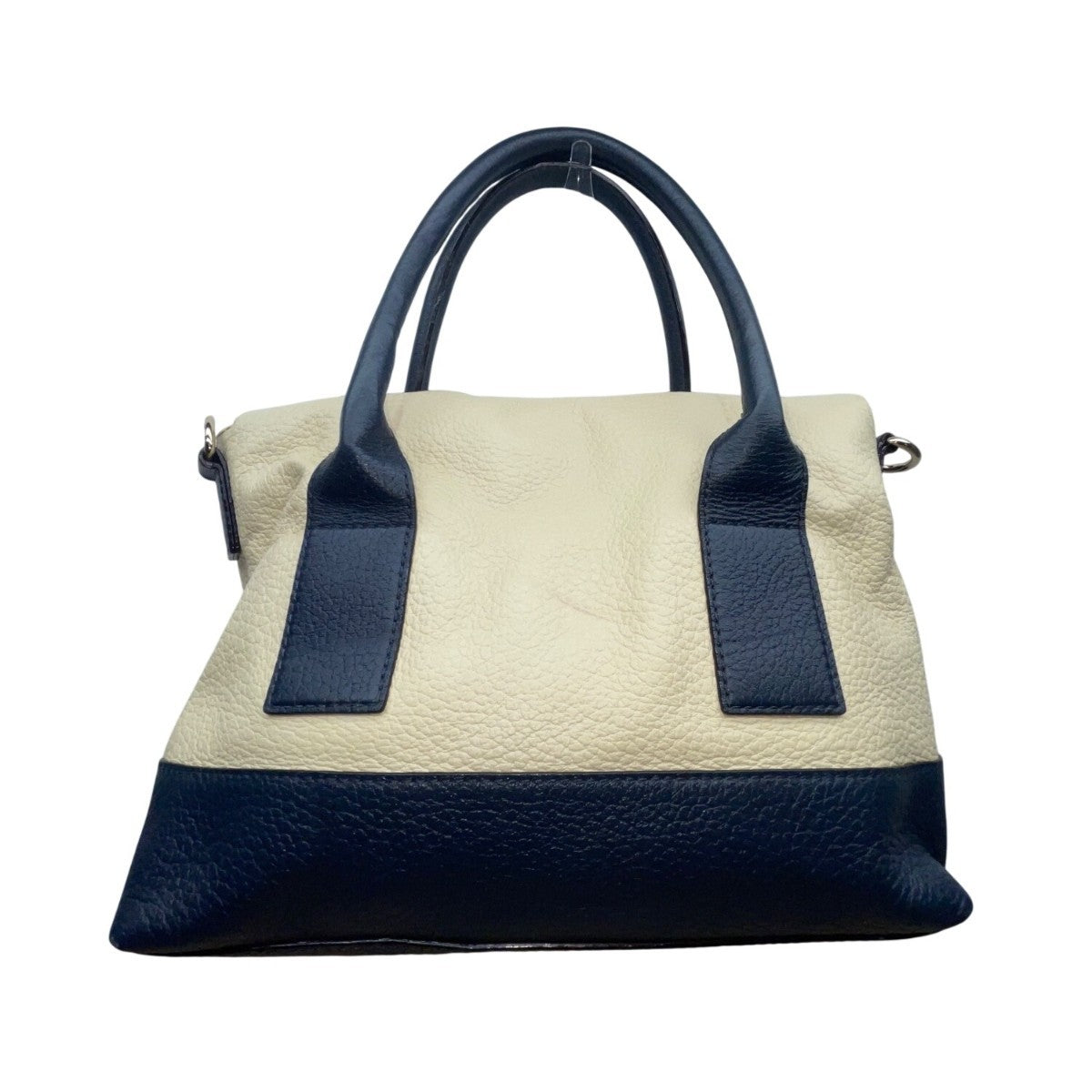 Kate Spade Women’s Ivory & Navy Leather Tassel Zipper Closure Tote Bag