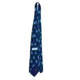 vintage Disney Mens Purple & Green Silk Genie Necktie Aladdin Pattern Long Tie