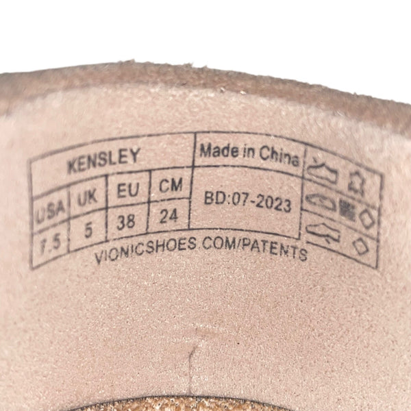 Women’s Taupe Suede Comfort Lug Sole Slip-On Kensley Loafers Size 7.5