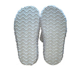 EverFoams Women’s White Fuzzy Cozy Dual Straps Slide Sandals Size 5-6