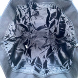 Victorias Secret Women’s Black Whit Silver Sequin Logo Tote Bag & Pouch Set