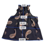 Rygrass Womens Black Paisley Tie-Neck Sleeveless Blouse Sz XL
