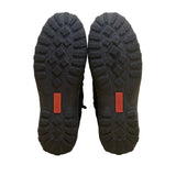 Khombu Women’s Black Leather Faux Fur Winter Buckle Accent Ankle Boots Size 8M