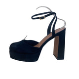 ASOS Women’s Black Suede Strapped Pressure Platform High Heel Shoes Size 11