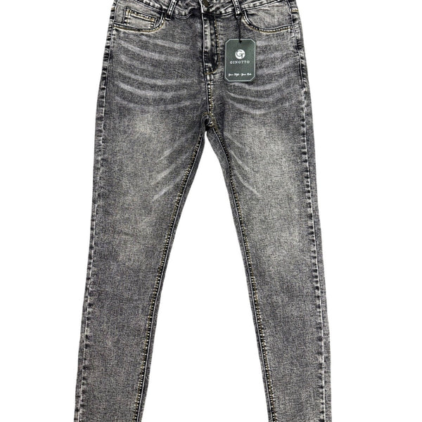 Gingtto Mens Gray Stretch Denim Skinny Fit Jeans Stylish Waist Size 32