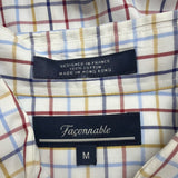 Faconnable Mens Multi-Color Cotton Plaid Button-Up Shirt Size M