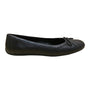 LL Bean Women’s Black Leather Bow Accent Classic Slip-On Ballet Flats Size 8M