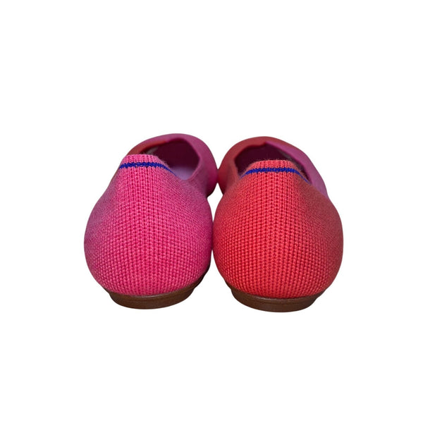 Rothy's x Marta Ferri Flame Azalea Color Block Knitted Ballet Flats Size 7.5