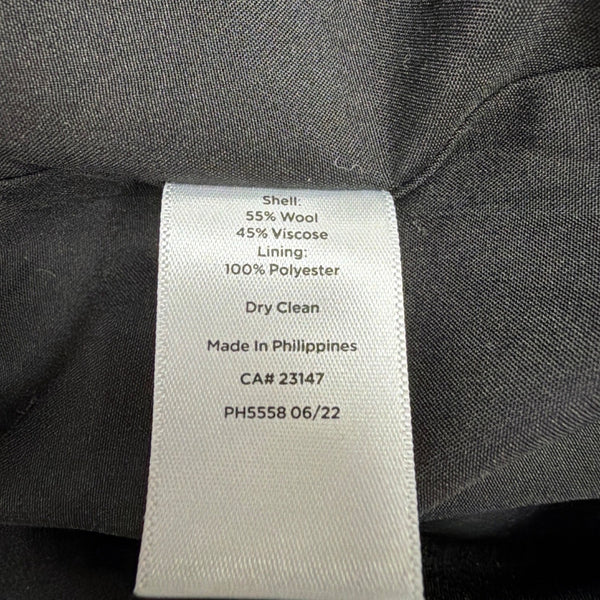 Talbots Womens Black & White Wool Blend Plaid Skirt Fully Lined Size 10