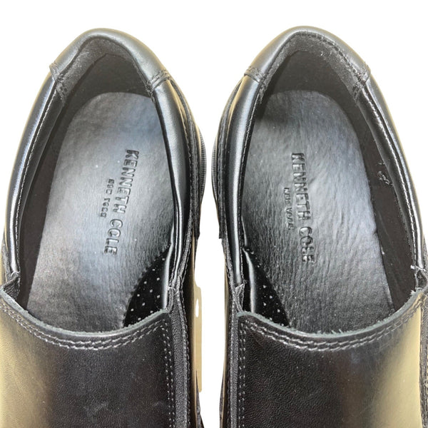 Kenneth Cole Men’s Black Leather Comfortable Slip-On Dress Shoes Size 10