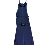 Frivole Womens Navy Two-Piece Set With Long-Sleeve Jacket & Maxi Dress Size 6