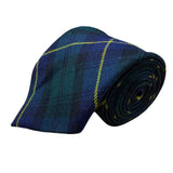 Kinloch Anderson Mens Blue & Yellow Wool Tartan Pattern Tie