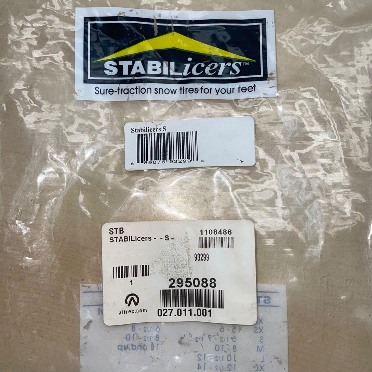 STABILicers Unisex Black Rubber Anti-Slip Traction Cleats Size S