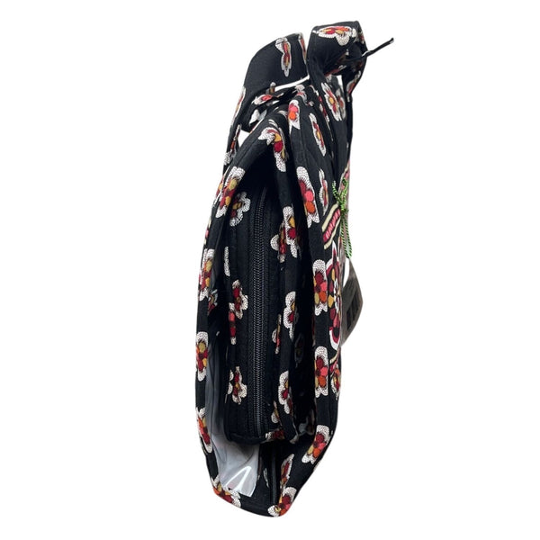 Vera Bradley Women’s Black Floral Hanging Organizer With Clear Pockets Sz M