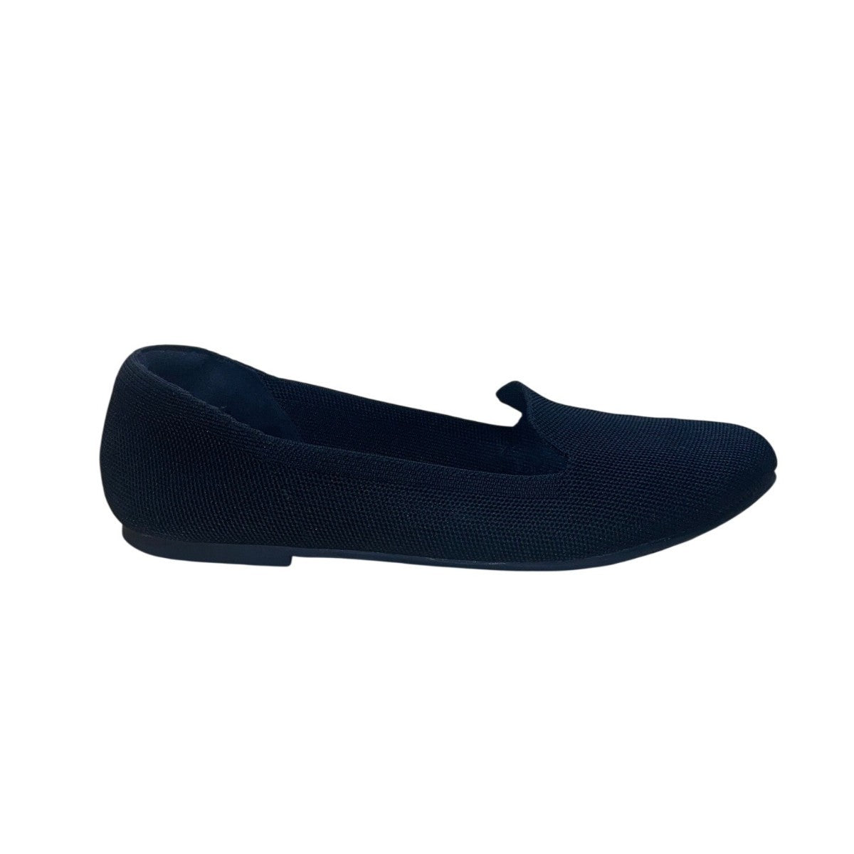 Veittes Women’s Black Knitted Fabric Loafers Slip-On Flat Shoes Size 11W