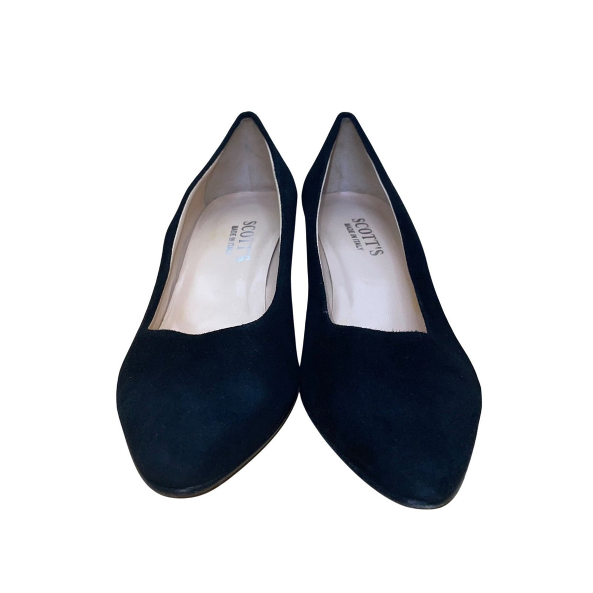 Scotts Women’s Black Suede Pointed Toe Elegant Classic Heels Pumps Size 9.5US