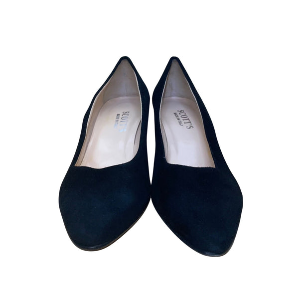 Scotts Women’s Black Suede Pointed Toe Elegant Classic Heels Pumps Size 9.5US