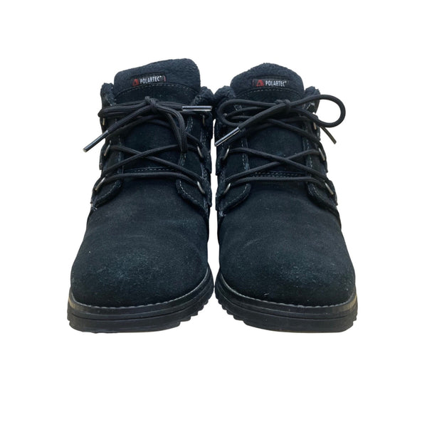 Sporto Women’s Black Suede Waterproof Polartec Lace-Up Ankle Boots Size 6.5M