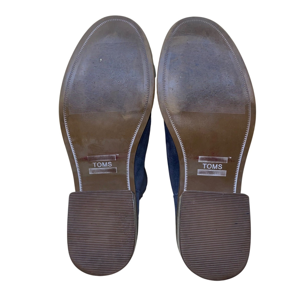 Toms Women’s Navy Suede With Block Heel Slip-On Mule Shoes Size 7.5