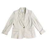 Rachel Zoe Womens Beige Blazer Slim Fit Single Button Jacket Size M