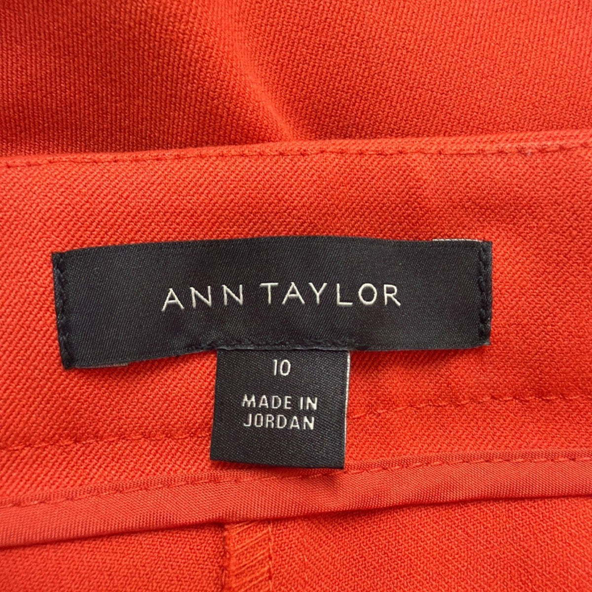 Ann Taylor Women’s Red Polyester Blend Slim Fit Side-Zip Pants Size 10