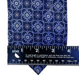 Jacobs Roberts Mens Blue Silk Floral Pattern Tie Handmade By R. Bryant Ltd.