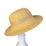 Woven Straw Unisex Natural Sun Hat Breathable Design Ventilated Crown 