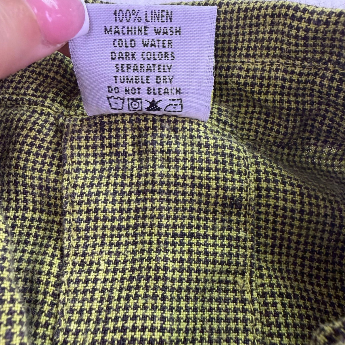 Click Womens Olive Green Linen Sleeveless Button-Down A-Line Midi Dress Size M