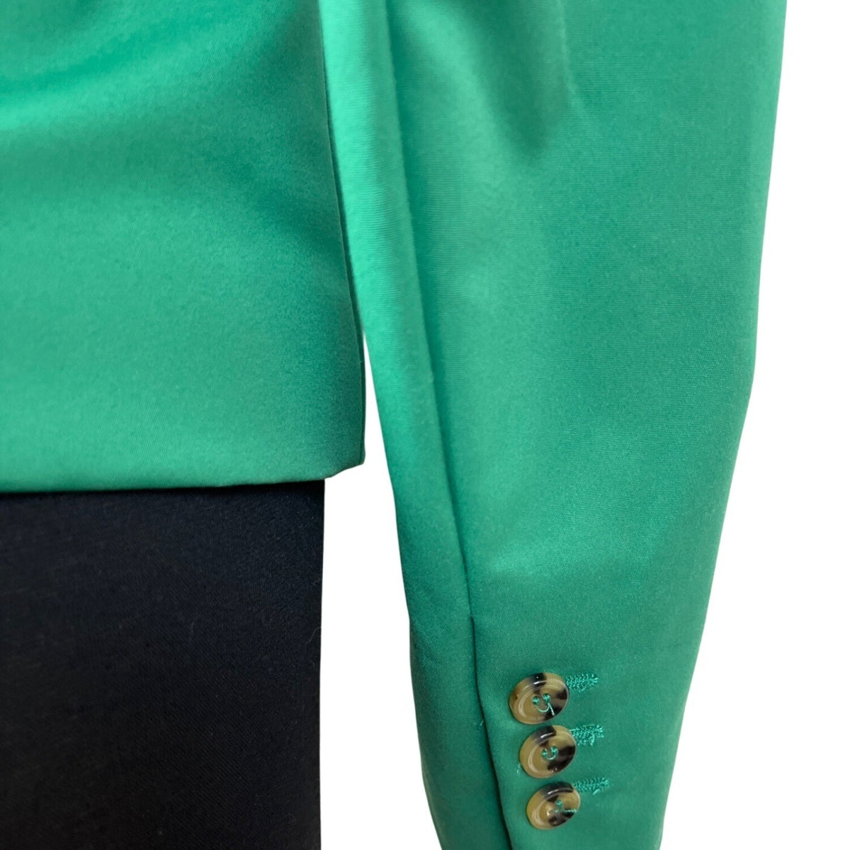 MNG Women’s Emerald Green Blazer With Single-Button Closure Sz 2 - New