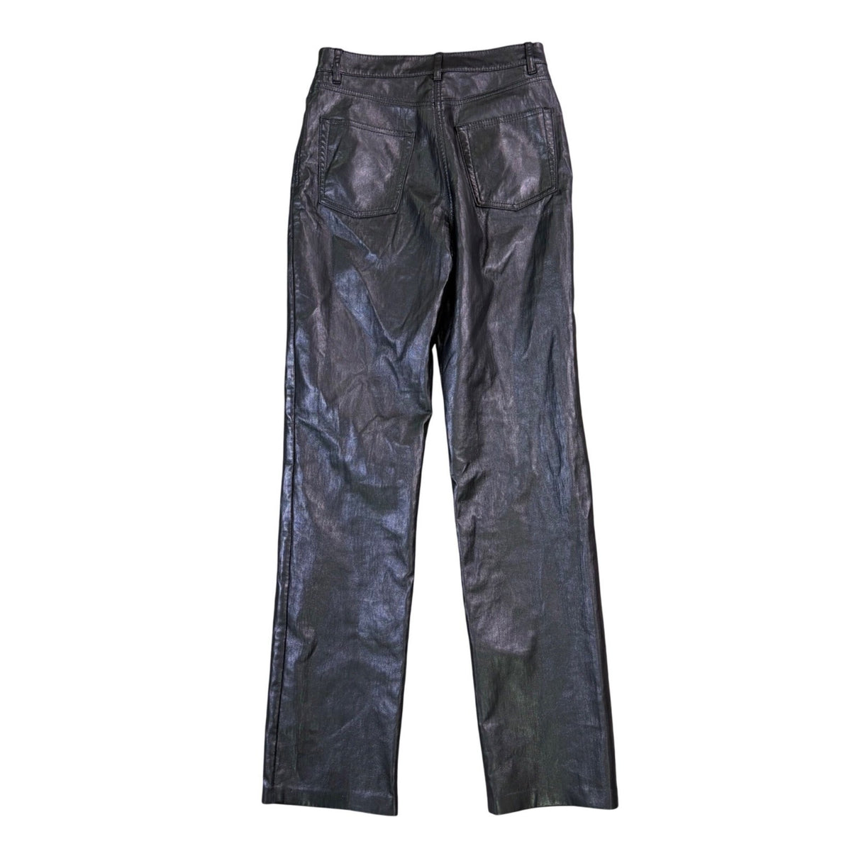 Wilfred Womens Black Faux Leather Straight Leg Pants Size 2