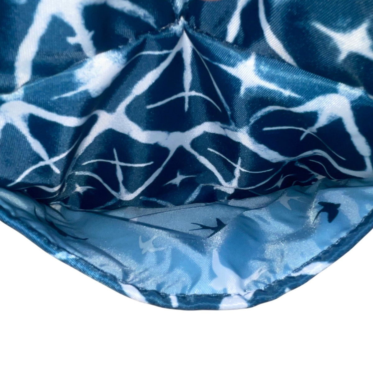Lug Women’s Blue Nylon Quilted Abstract Pattern & Pockets Swing Crossbody Bag