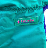 Columbia Mens Purple/Teal Shearling-Lined Winter Trapper Hat Fold-Up Earflaps