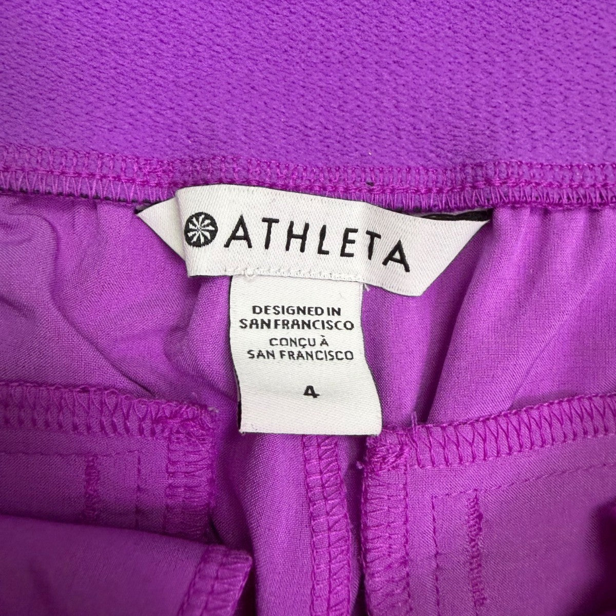 Athleta Womens Purple Stretch Vienna Slim Pants Size 4