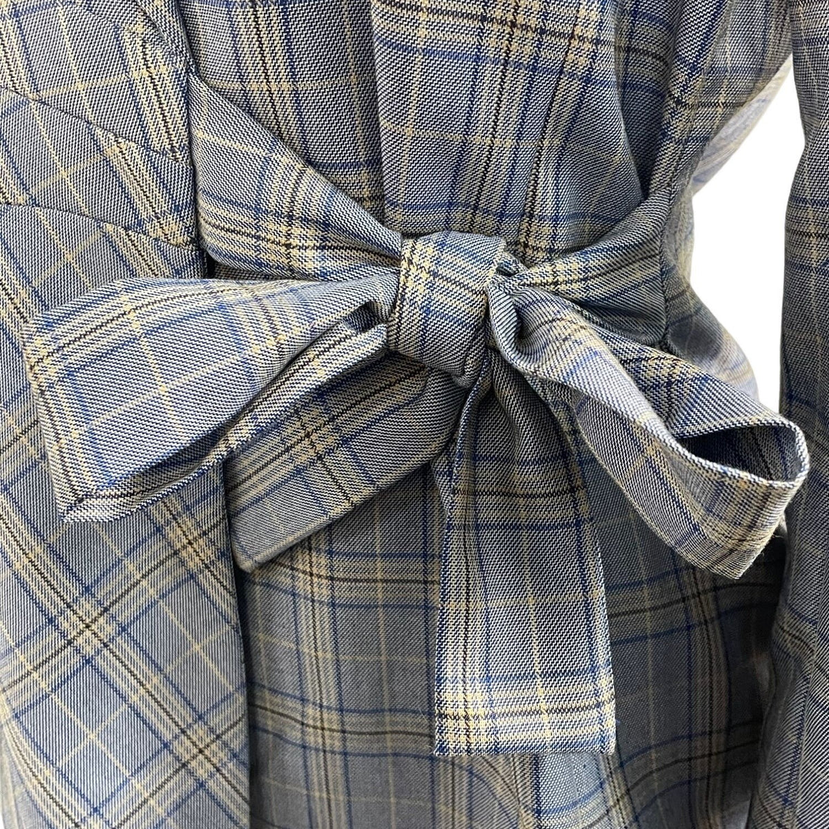 SOHO by Stephanie Horne Women's Blue and Gray Plaid Blazer Sz S
