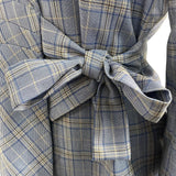 SOHO by Stephanie Horne Women's Blue and Gray Plaid Blazer Sz S