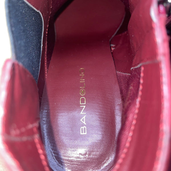 Bandolino Women’s Burgundy Suede Elastic Panel Zipper Closure Ankle Booties Sz 9