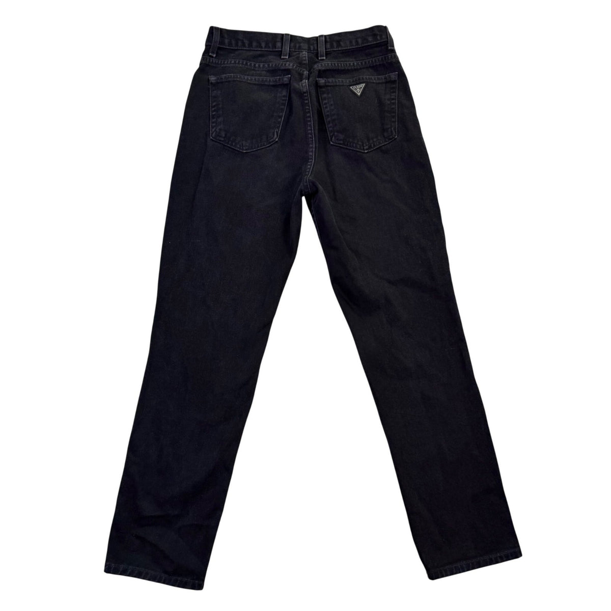 Guess Jeans Mens Black Denim Pants Classic Fit Cotton Narrow Leg Size 30