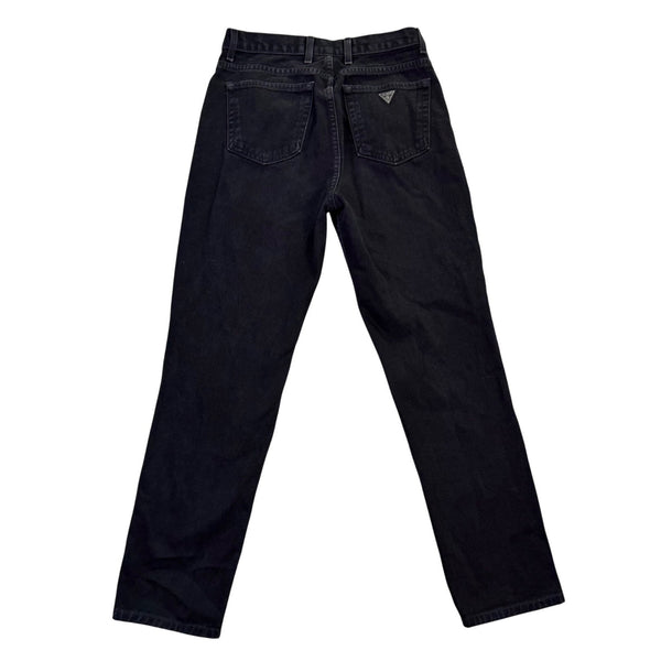 Guess Jeans Mens Black Denim Pants Classic Fit Cotton Narrow Leg Size 30