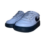 Nike Kids Toddler Wolf Gray & Black Air Force 1 Low Top Sneakers Size 7C