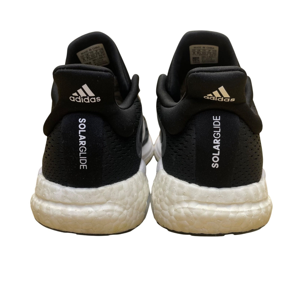 Adidas Men’s Black White Mesh SolarGlide 4 Boost Sole Running Shoes Size 9