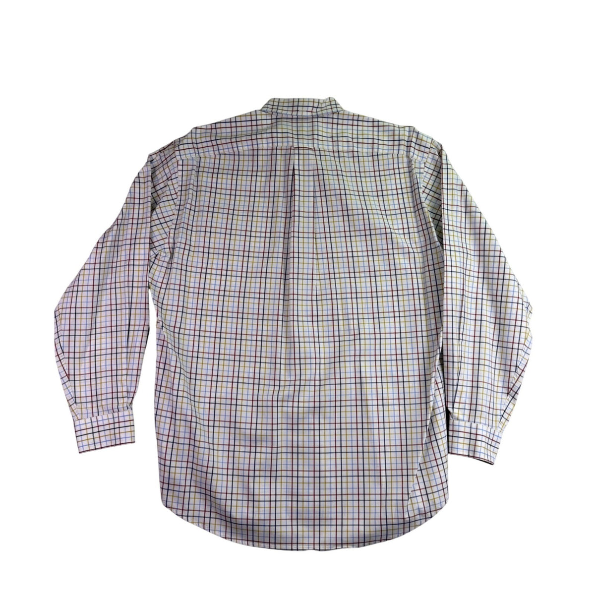 Faconnable Mens Multi-Color Cotton Plaid Button-Up Shirt Size M