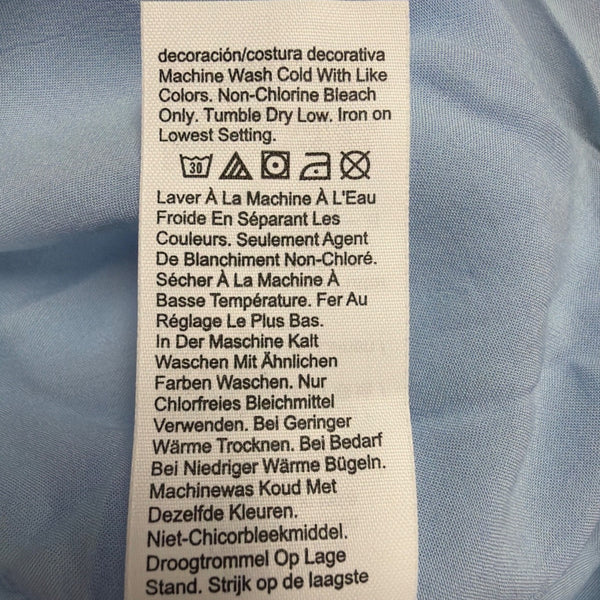 J. Crew Womens Blue Linen Embroidered Slip Dress Lightweight Summer Wear Size 2P