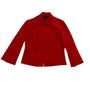 Carlisle Womens Red Textured Blazer Jacket Elegant Long Sleeve Lightweight Sz 6