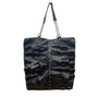 DSW Women’s Black Faux Leather Ruffle With Chain Straps Tote Bag