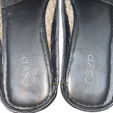 Murphy Men’s Silver Woven Leather Comfortable Handmade Slip-On Mules Size 9