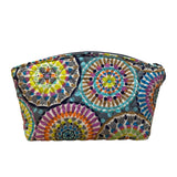 Vera Bradley Multicolor Quilted Medallion Pattern Polyester Zipper Cosmetic Bag