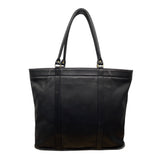 Coach Black Leather With Shoulder Straps & Gold-Tone Hardware Tote Bag Sz L