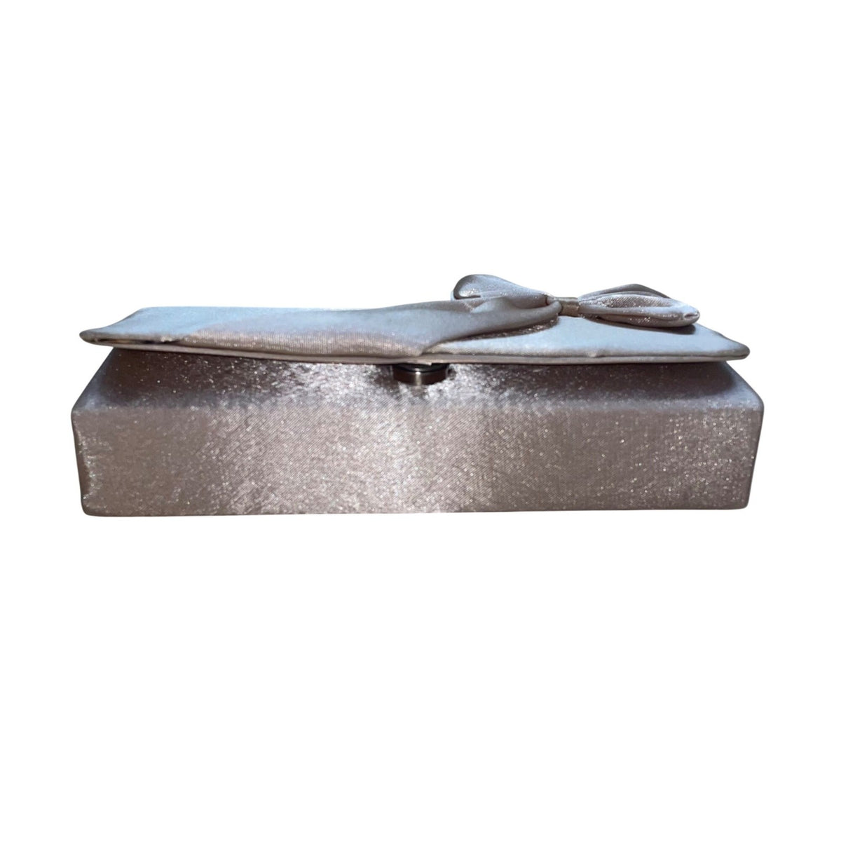 Bijoux Terner Women’s Champagne Satin Effect Chain Strap Bow Clutch Bag